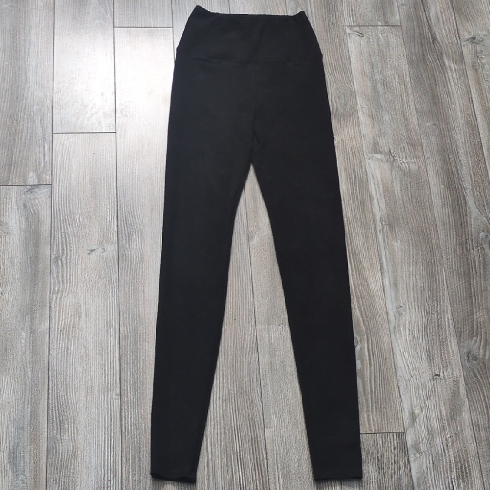 Wilfred Free Daria Vegan Suede Black High-Rise Leggings XS